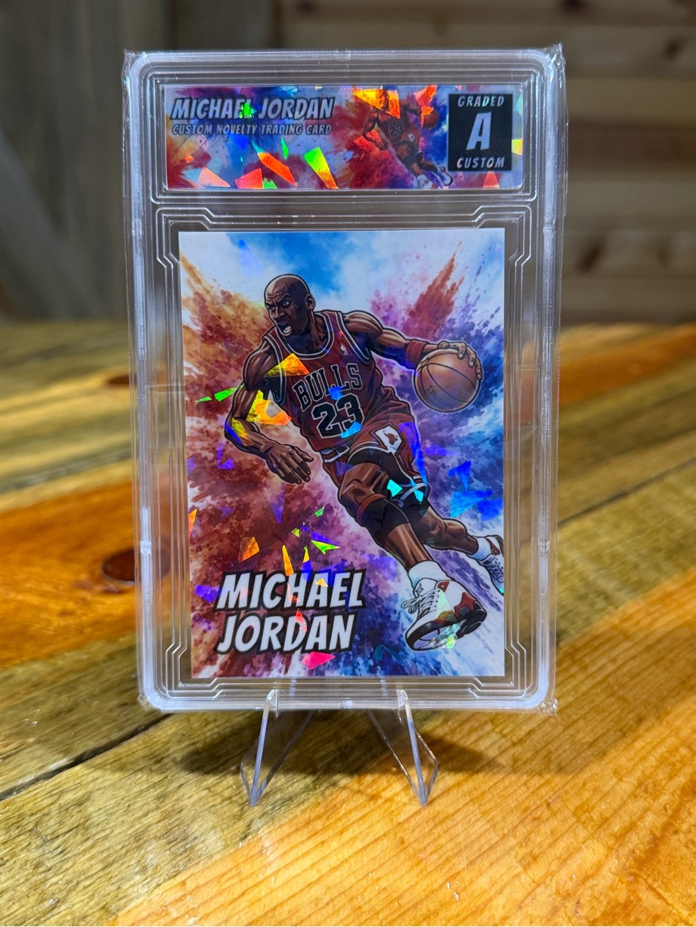 Michael Jordan Chicago Bulls Color Burst Custom Basketball Slab
